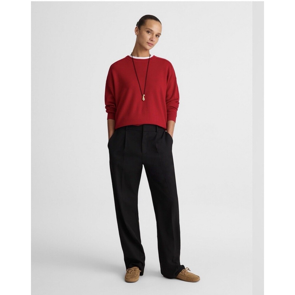 NWT Madewell Merino Wool Pullover Sweater Red Crewneck Women’s Medium M - Picture 3 of 7
